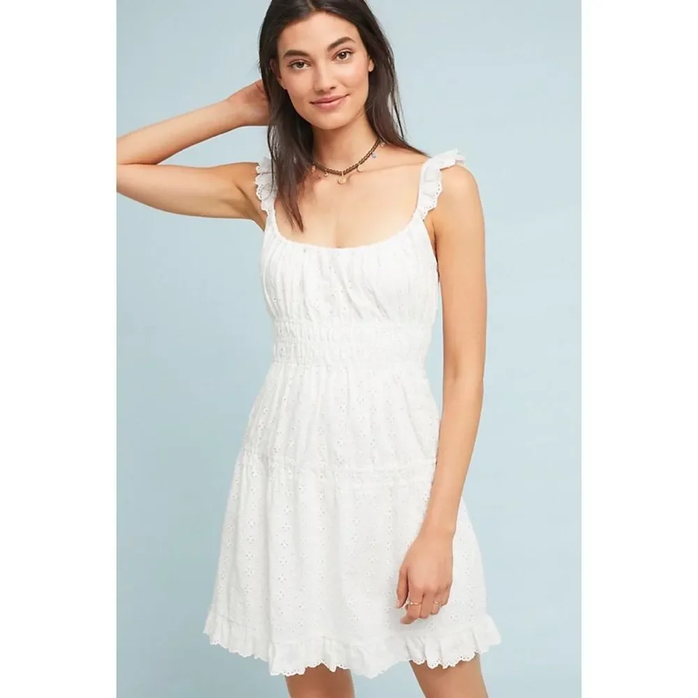 ▪️Capulet x Anthro▪️NWT Eloise Eyelet Mini Dress - Picture 1 of 12
